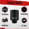 WETT 1/2" Drive Deep Large Impact Socket Set, 8-Piece Spindle