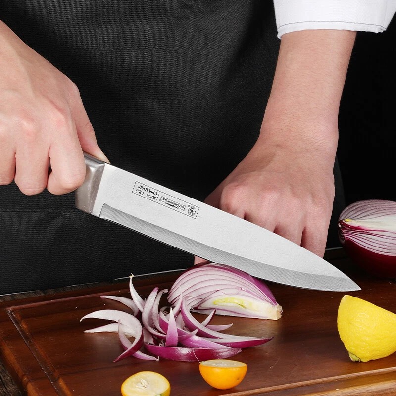 Unbranded 9 Piece Stainless Steel Kitchen Knife Block Set Chef