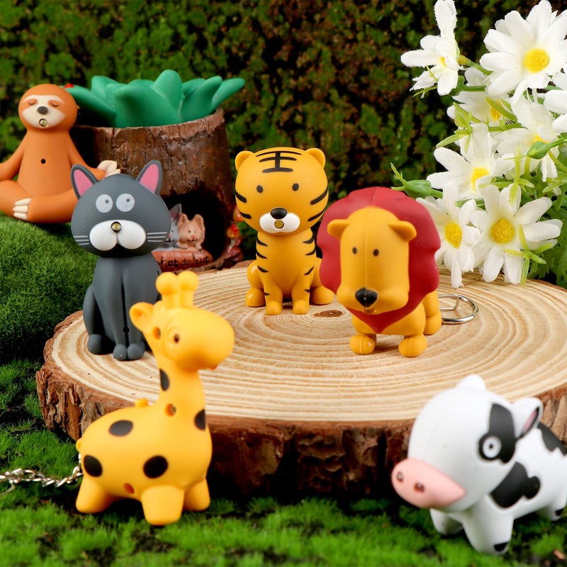 Oppaxf 9 Pieces Nurse Flashlight Pediatric, Nurse Flashlight Keychain, Animal