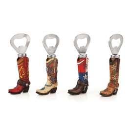 True Fabrications Foster and Rye Rodeo: Assortment of Cowboy Boot Bottle Openers, Silver