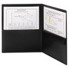 Smead Poly Two-Pocket Folder with Security Pocket, Letter Size, Black,