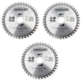 HM Circular Saw Blade Diameter 115 mm / 125 mm 22.23 mm / 20 mm / 24T 40T Teeth for Wood Plastic (3 x 125 x 22.23 / 40Z)