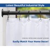 BRIOFOX Industrial Shower Curtain Rod - Never Rust Non-Slip 27-43