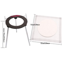 Lab Bunsen Burner Tripod Stand with Mesh Screen Removable Legs for Heating Soldering Lab Bunsen Burner,Chemical Experiment 6inch