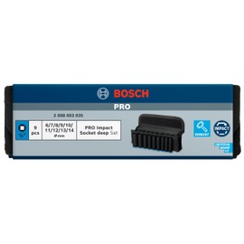 Bosch 9x PRO Impact Socket Set (56 x 28.4 mm, Professional Accessories Drill and Screwdriver)