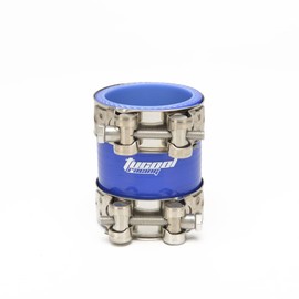 Tucool Racing Silicone 4-Ply Straight Coupler Silicone Hose with T-clamp (34mm, Blue)