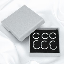 Mochity 3-7 Pairs Gold Earrings for Men and Women, 316L Stainless Steel Hoop Earrings, Silver, Earrings 14K Gold-Plated, Hypoallergenic Small Hoop Earrings, Stainless Steel, Stainless Steel