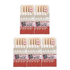 Yanagi Products W-043 Split Chopsticks Made in Japan Cypress Genroku Chopsticks Bag 8.3 inches (21 cm), Set of 5 x 10 Pairs