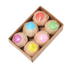 minkissy Luxury Bath Balls 6 Pack Handmade Bubble for Relaxation and Exfoliating Natural Epsom Salt Vegan Non-toxic for Spa-like Experience