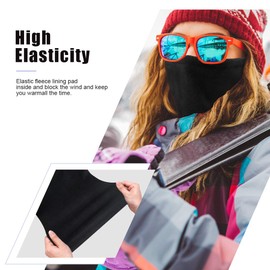Hegcoiie Winter Loop Scarf Men and Women, Fleece Tube Scarf Neck Warmer, Neckerchief, Windproof Ski Mask Warmer for Outdoor Skiing, Motorcycle, Running, Cycling, black