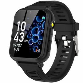 Kids Smart Watch Boys, Kids Smart Game Watch with 24 Games HD Touch Screen Video Camera Music Player Pedometer Flashlight Alarm Clock 12/24 hr Kids Watches for Boy Gifts for 5-12 Year Olds Boy Girl