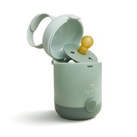 Itzy Ritzy Pacifier Holder - Dual-Sided Pacifier Case with Strap to Keep Clean & Dirty Pacifiers Separate, Paci Holder for Diaper Bag & Stroller (Pacifiers Not Included), Sage