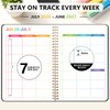 Student Planner 2026-2027, Black Spiral Academic Planner with Colorful Pages,