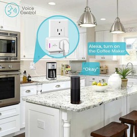 Jinvoo Zigbee Smart Plug, Wireless Mini Plug, Alexa Socket, Smart Home Zigbee Socket, Compatible with Alexa, Google, Requires Zigbee Hub, 2 Packs