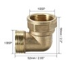 sourcing map Brass Pipe Fitting 90 Degree Elbow 1 (BSP)