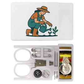 Azeeda 'Woman Gardening Her Plants' Mini Travel Sewing Kit (SE00040227)