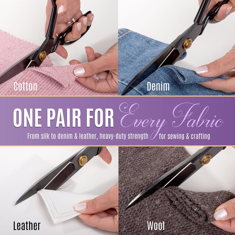 PRO-MASTER SMART & SIMPLE Professional 9 Inch Sewing Scissors for
