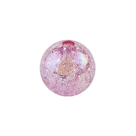 Ideen mit Herz Beads for Threading | Crackle Beads with Hole | Glass Look | Iridescent | Ideal for Bracelets, Necklaces, Jewellery, Crafts | Various Colours & Sizes to Choose From (Pink, 8 mm, Pack of