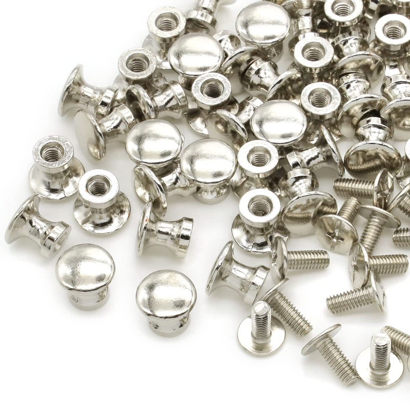 Asamuyu 50 Pieces Head Knobs with Screws,Vintage Cabinet Drawer Mini