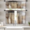 Tayney Brown Kitchen Window Curtains Valance and Tier Set 36