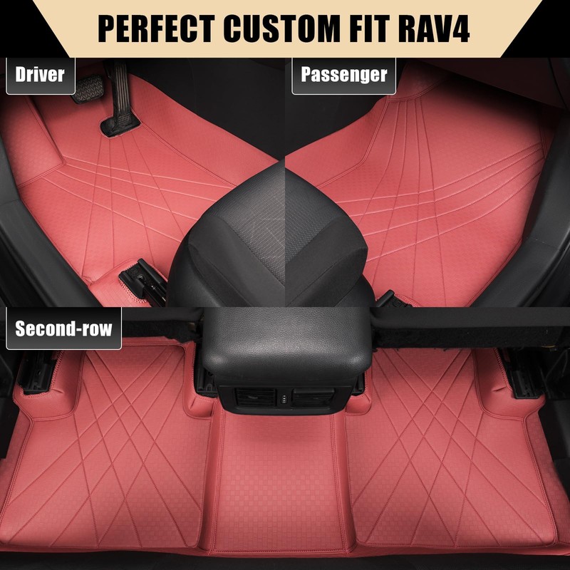 EKR Custom Floor Mats for Toyota RAV4 (Not Hybrid) 2013-2018,