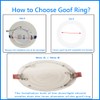 4 Pack White Metal Goof Trim Rings 3.18-Inch x 4.52-Inch