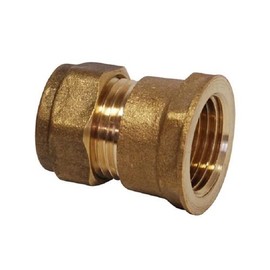 UKDD® 22mm Compression by 3/4" BSP Brass Female Iron Coupler, 22mm x 3/4" Adaptors Straight - WRAS Approved - Pack of 2