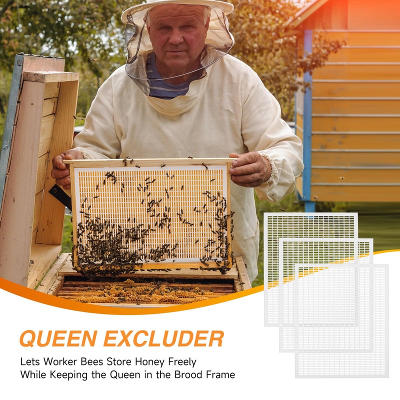 CREWORKS 10 Frame Queen Excluders, 10 Pack Plastic Queen Bee