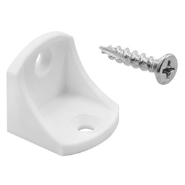 Prime-Line EP 16078 Shelf Bracing, 3/16 Inch, Plastic Construction, White in Color, w/Fasteners, Pack of 2