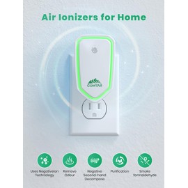 COMTAR Air Ionizers for Home (4 Pack), Negative Ion Filtration System, Quiet Air Freshener for Bedroom, Office, Kitchen, Portable Air Filter Odor, Smoke Dust, Pets, Eliminator, Mini Air Cleaner