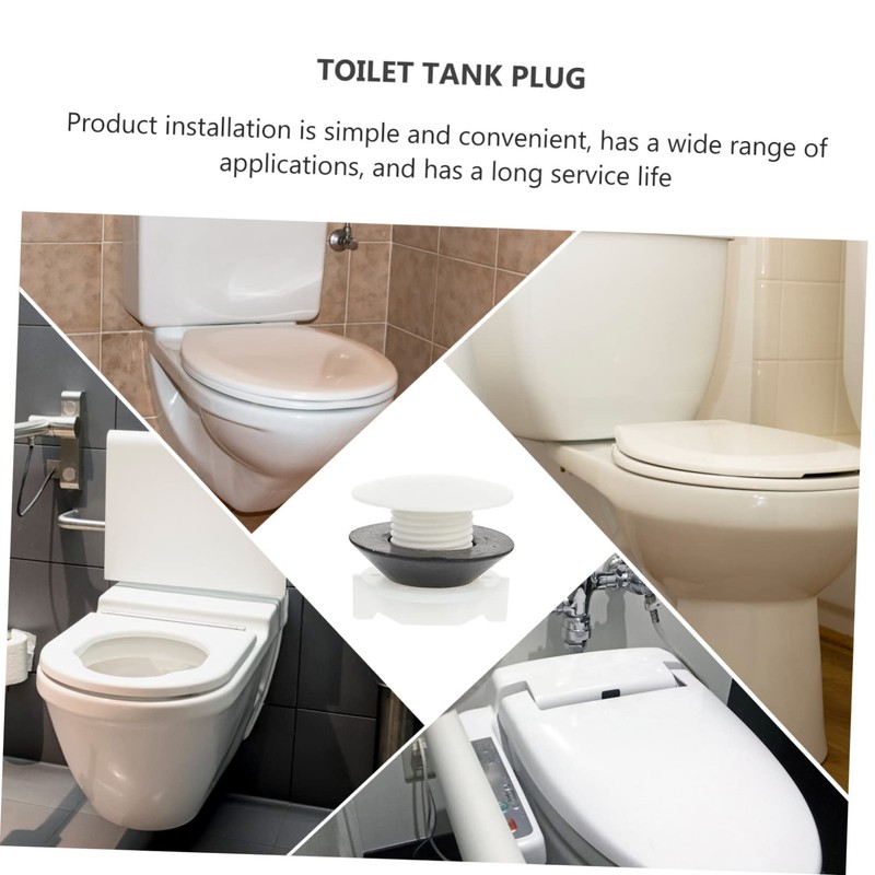 Tofficu 2Pcs Toilet Tank Plug Caps Durable Plastic Water Tower