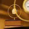 Oirlv Wood & Silver Metal Pocket Watch Display Stand, Luxury