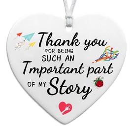 Teacher Appreciation Gifts, Heart Plaque Ornament Keepsake Sign, Thank You Gift for Teacher, Birthday, Christmas