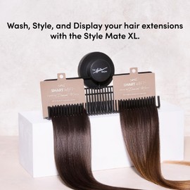 Style Mate XL by The Hair Shop, Hair Extension Styling Holder, 4-in-1 Stores, Washes, Styles, and Secures Hair Extensions, For Clip-ins, Halos, Wefts (XL)