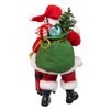Kurt Adler 10.5" Fabriché™ Santa with Red Luggage, 2-Piece Set