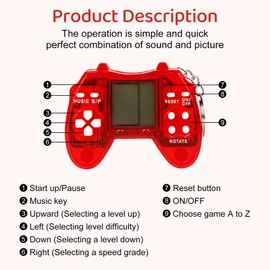 ZCOINS 12Pcs Arcade Video Game Keychains, Valentine Gift Video Game Party Favors for Birthday School Party Favors Supplies Key Chain Gift Idea for Kids