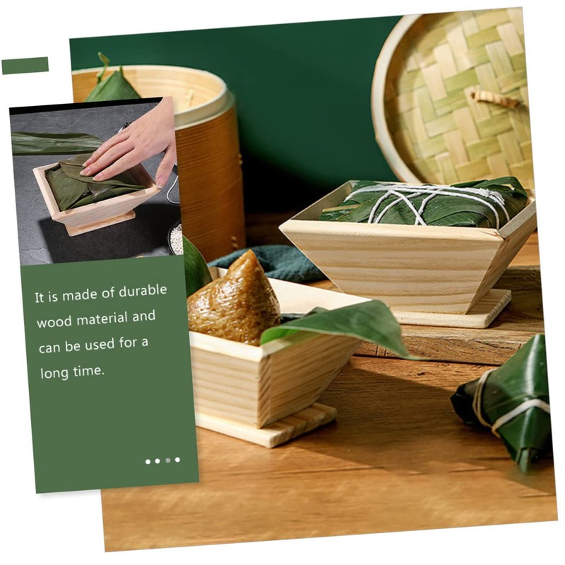 Ciieeo Wooden Rice Dumpling Mold Kitchen Tool for DIY Rice