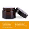 Encheng 15 Pack of 2 oz Amber Round Glass Jars,with