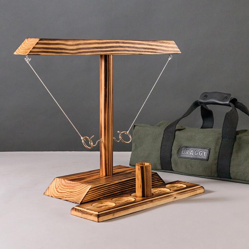 Craggy Games HOOKS! Ring Toss and Shot Ladder® - Burned