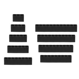 HARFINGTON 9pcs Screwdriver Bit Holder Organizer Hex Drill Plastic Storage Case for Any 1/4" Metal Driver Bits
