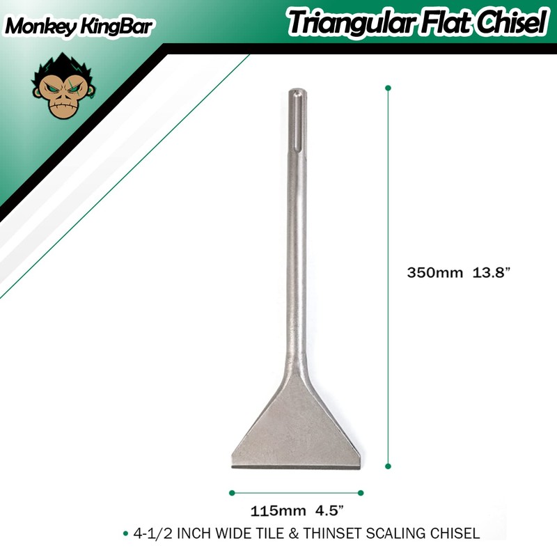MonkeyKingBar- Sds Max Bits 14"x4.5" Tile Remover Tool- Thinset Removal
