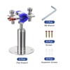sourcing map 2Pcs Stainless Steel Pipe Supports Wall Mount Ceiling