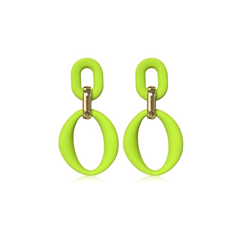 Acrylic Oval Earrings Fashion Acrylic Oval Statement Drop Earrings Oval