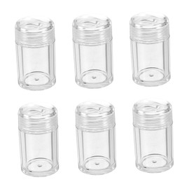 NOLITOY Plastic Loose Powder Bottle 6 Open-Hole Empty Containers for Protein Powder Makeup Lid Open Holes