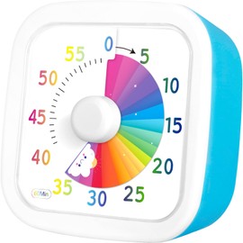 NLMWTI Visual Timer for Children, 60-Minute Countdown Timer for Classroom, Office, Kitchen, Visual Timer, Children's Countdown Timer with Quiet Operation