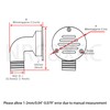 NRC&XRC Stainless Steel 316 Inseperatable Style Marine Deck Drain Boat