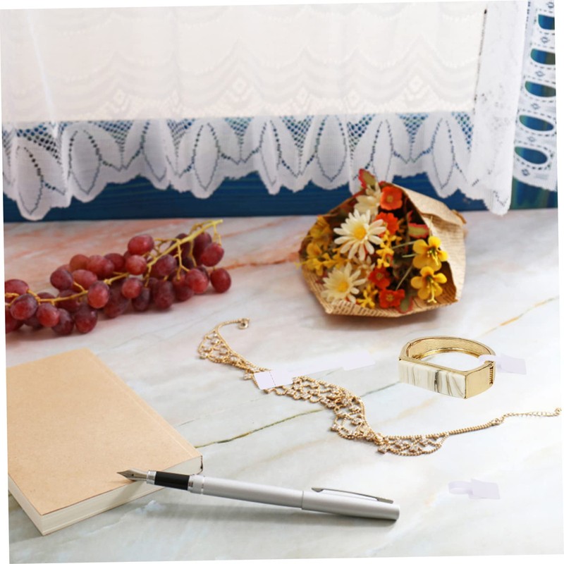 Operitacx Quadratische Preisschilder 200 Stück Blanko Preisschilder Papieretiketten für Schmuck