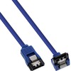 InLine SATA Cable 50 cm Angled with Safety Tab Blue