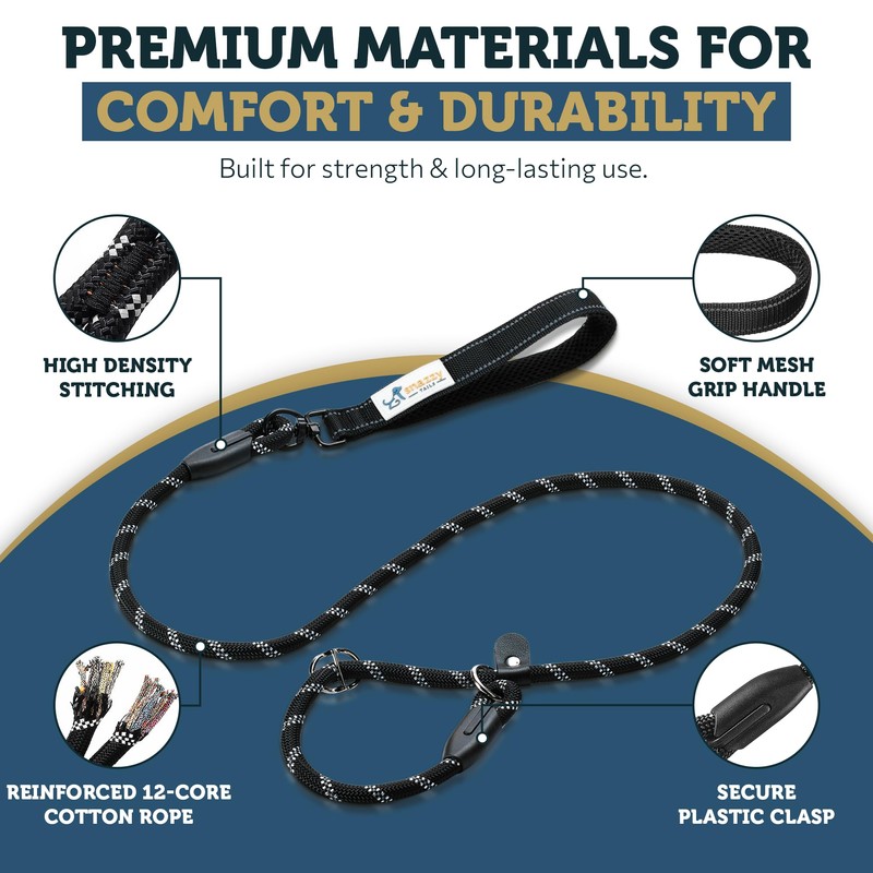 Freedom Pro Rope Slip Lead – No-Kink Swivel Handle, Figure-8