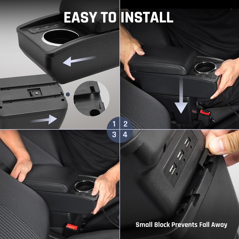 YJYWZH Car Armrest Storage Box for Honda Fit Jazz 2009-2013
